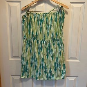 Green cotton beach cover up